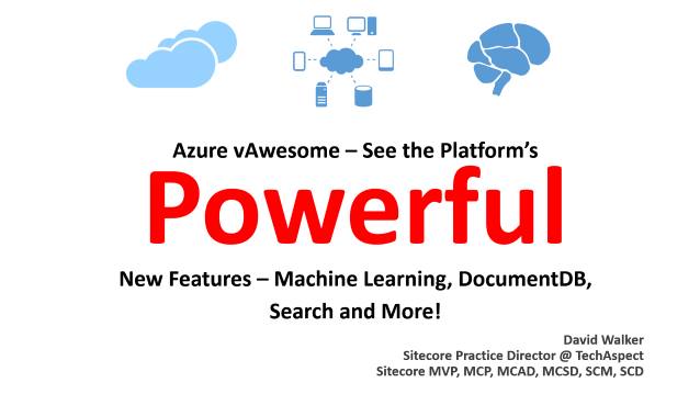 Azure vAwesome/Machine Learning - TechAspect - Internal Training - 05/15/2015